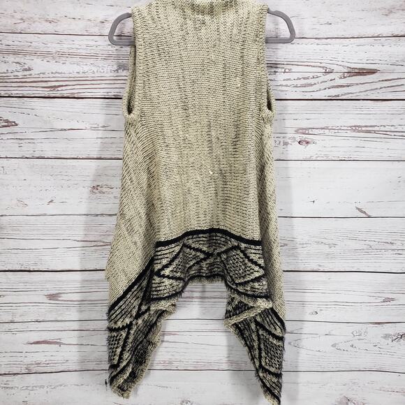 BCBGMAXAZRIA Women's Knit Wool Blend Metallic Open Cardigan Medium - Picture 12 of 12